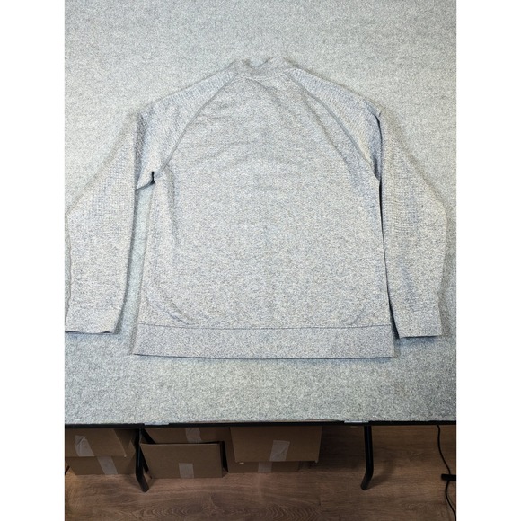 Lululemon Mens Grey Heathered Texture Quarter Zip Pullover Sweatshirt XL #2338 - Picture 4 of 11